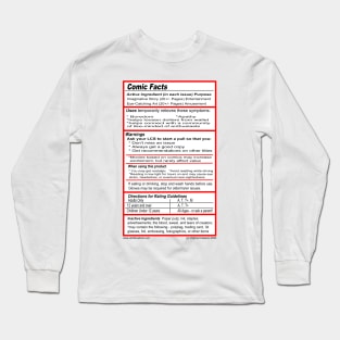 Comic Facts and Warnings Long Sleeve T-Shirt